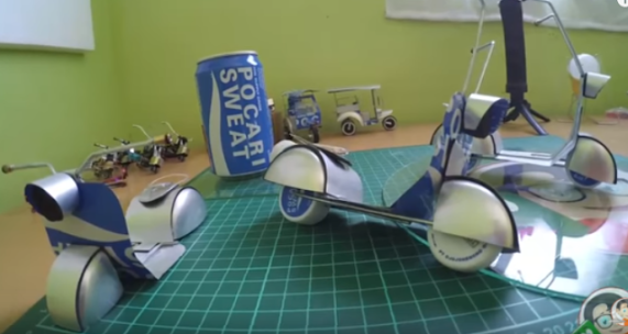  Membuat  Miniatur  Kendaraan Menggunakan Kaleng  Bekas 